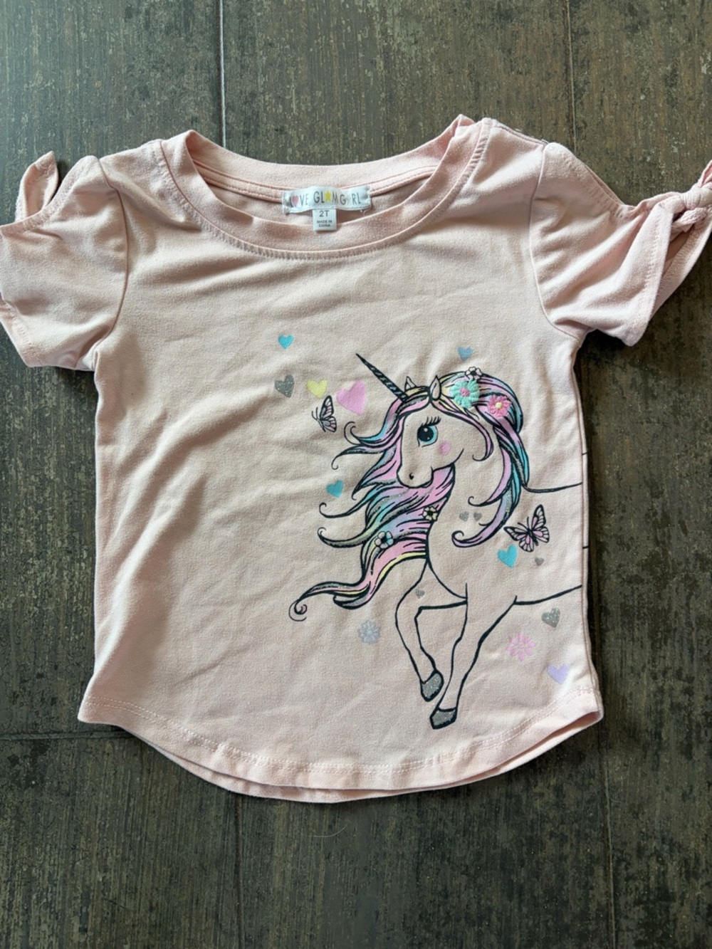Pink Unicorn Graphic Tee - Kids